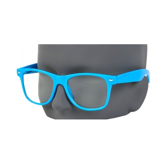 Błękitne okulary nerdy  zerówki Damskie i Męskie NR-51